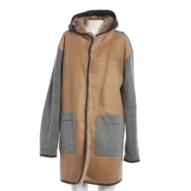 Ledermantel, in Grau, Leder, Frauenschuh