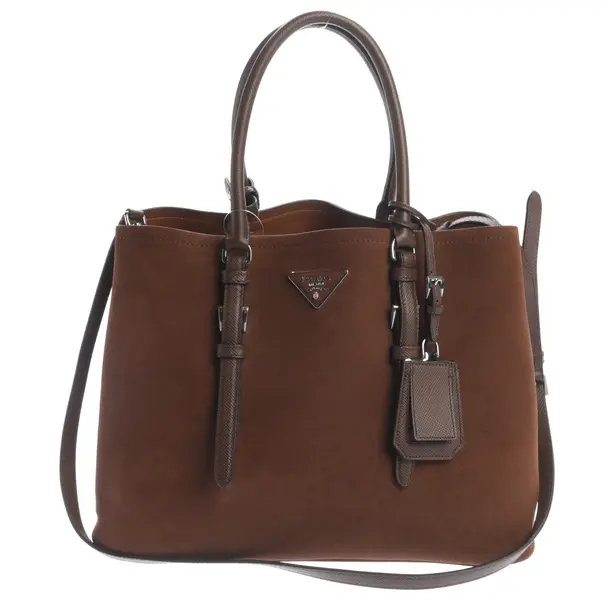 Handtasche, in Braun, Leder, Prada