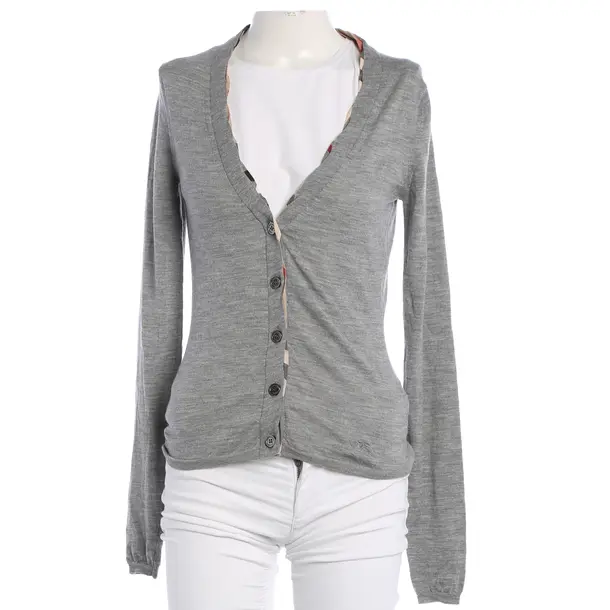 Strickjacke, in Grau, Wolle, Burberry Brit