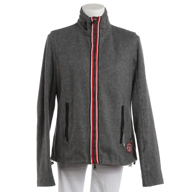 Zip-up Hoodie, in Gray, Wool, Bogner Fire and Ice