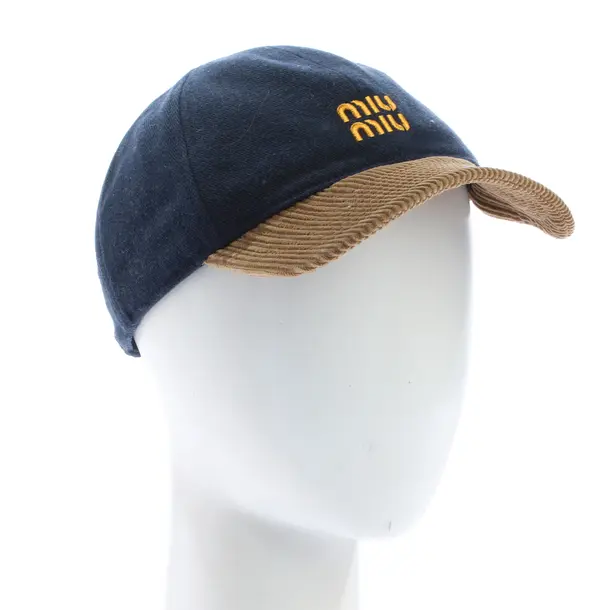 Cap, in Navy, Baumwolle, Miu Miu