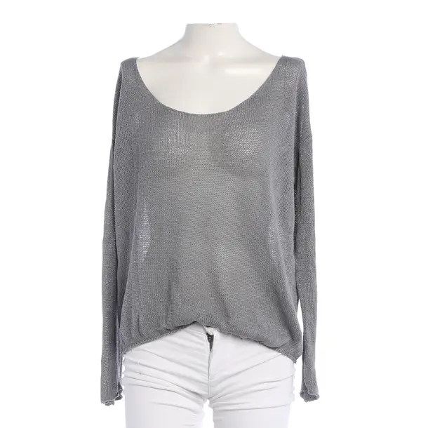 Pullover, in Grau, Leinen, American Vintage