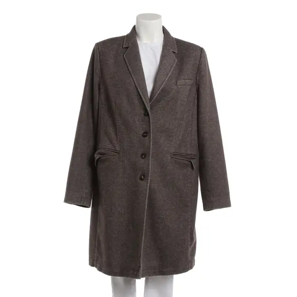 Mid-Season Coat, in Brown, Wool, NVSCO