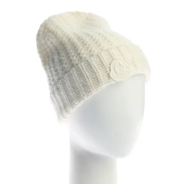 Beanie, in White, Wool, Moncler