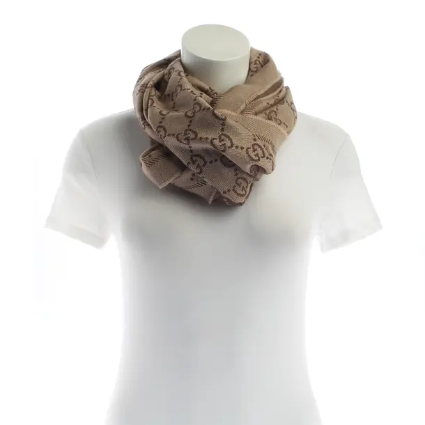 Sciarpa, in Marrone chiaro, Cotone, Gucci
