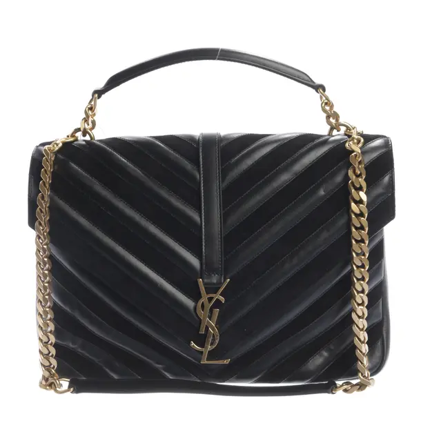 Schultertasche, in Schwarz, Leder, Saint Laurent