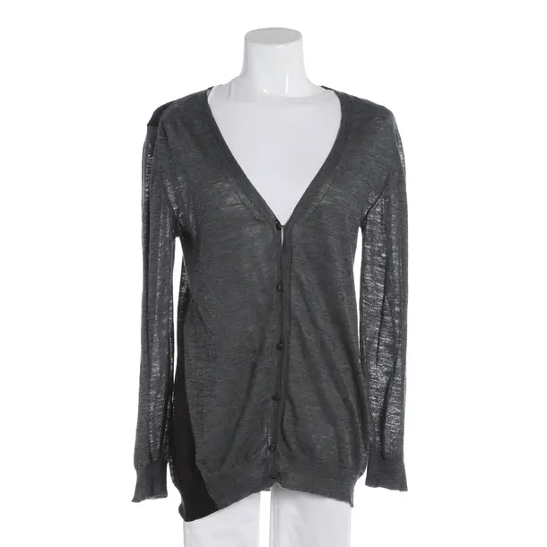 Cardigan, in Grigio, Lino, Chiuso