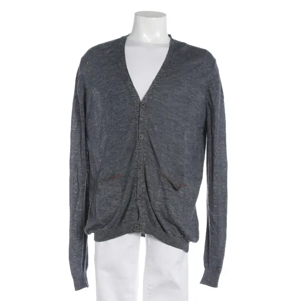 Cardigan, in Blue, Acrylic, Closed