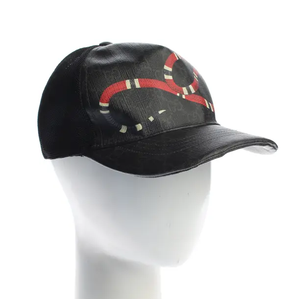 Cap, in Black, Leather, Gucci
