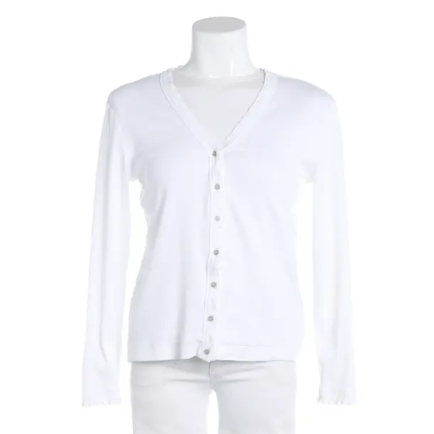 Strickjacke, in Weiß, Baumwolle, Marc Cain