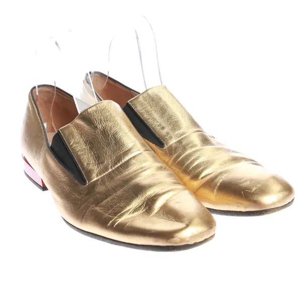 Loafers, in Gold, Dries van Noten