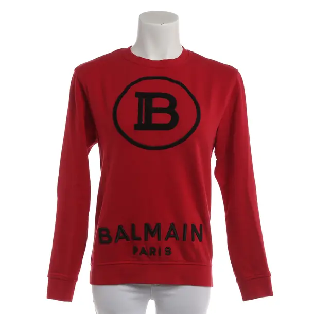 Sweatshirt, in Rot, Baumwolle, Balmain