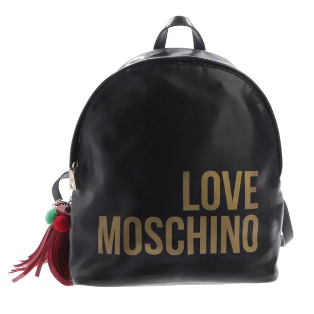 Backpack, in Black, Polyvinyl, Love Moschino