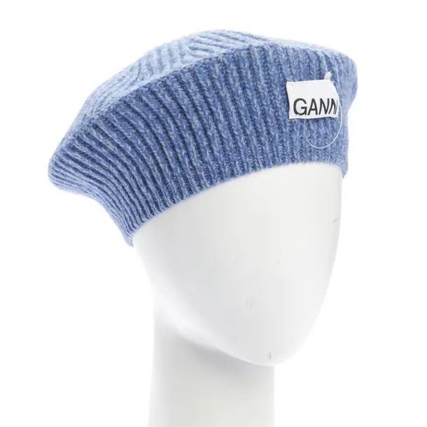 Beanie, in Light Blue, Wool, Ganni