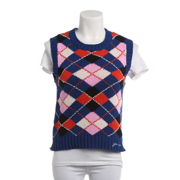 Sweater Vest, in Multicolored, Cotton, Ganni