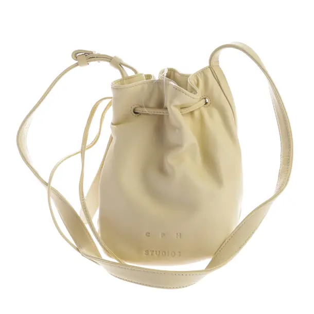 Cross Body Bag, in Pastel Yellow, Leather, Copenhagen