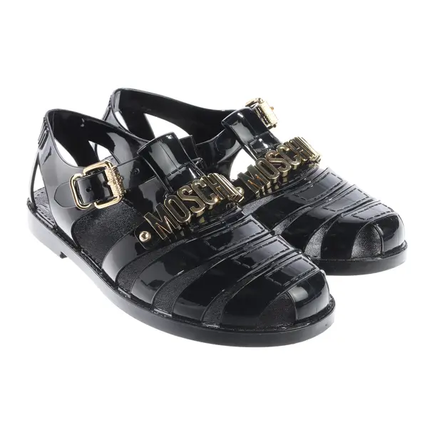 Sandals, in Black, Moschino