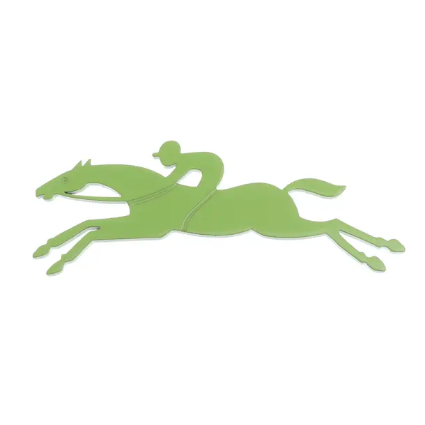 Brosche, in Hellgrün, Metall (metallisch, metallisiert), Longchamp