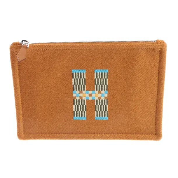 Pochette, in Light Brown, Wool, Hermès