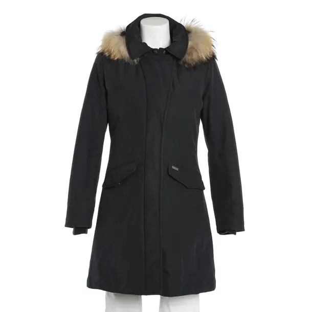 Winter Jacket, in Navy, Cotton, Woolrich