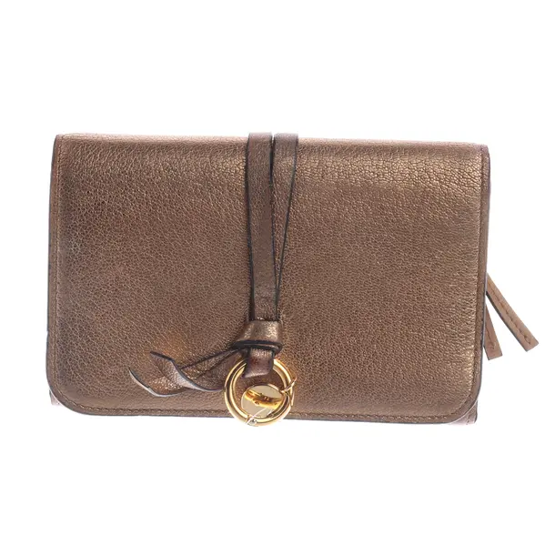 Geldbörse, in Gold, Leder, See by Chloé