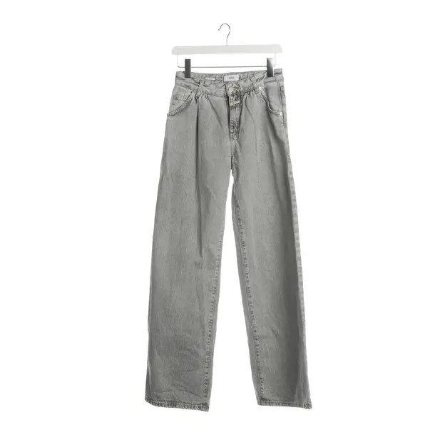Flared Jeans, in Light Gray, Cotton, Closed