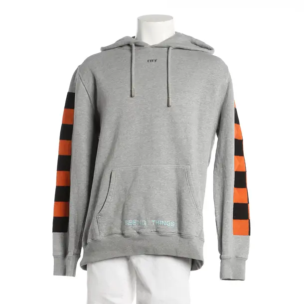 Hoodie, in Light Gray, Cotton, Off-White