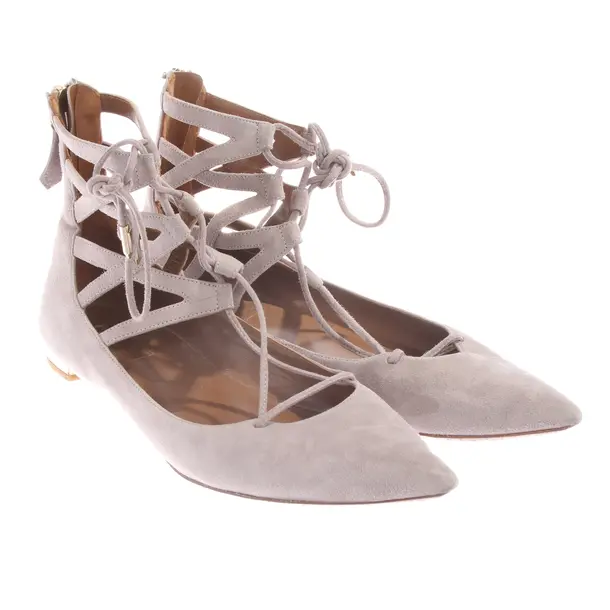 Ballet Flats, in Light Gray, Aquazzura