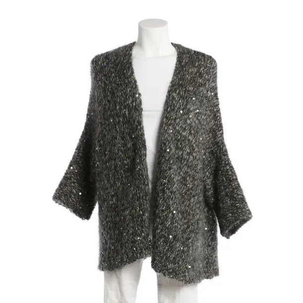 Strickjacke, in Grau, Polyester, Brunello Cucinelli