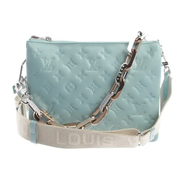 Shoulder Bag, in Light Blue, Canvas, Louis Vuitton