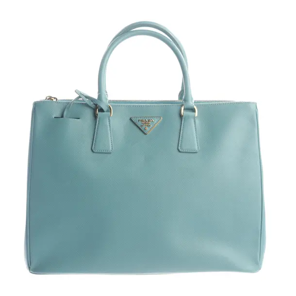 Handtasche, in Türkis, Leder, Prada