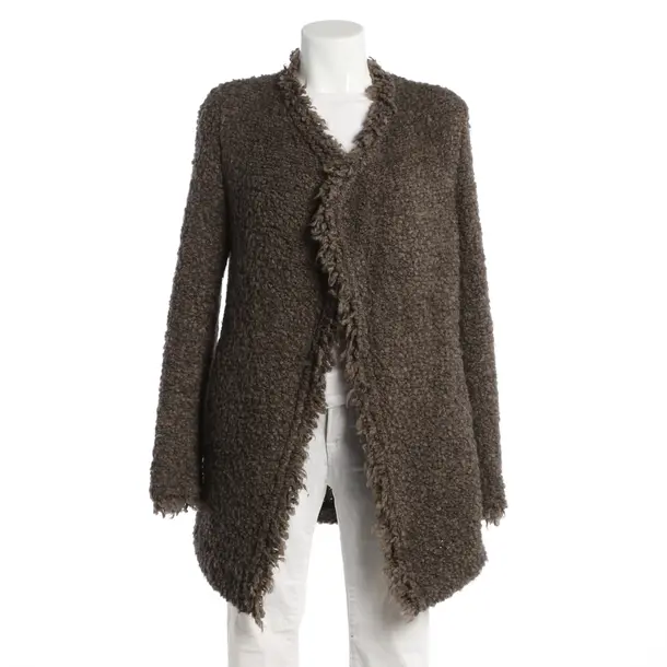Cardigan, in Dark Brown, Wool, Iro