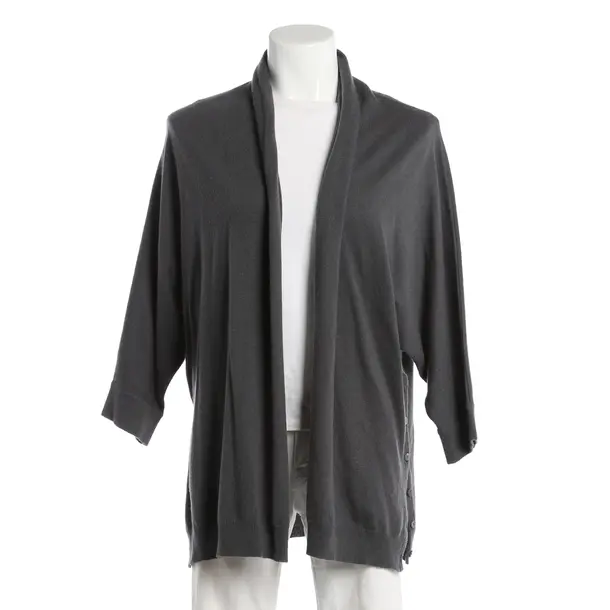 Cardigan, in Dark Gray, Wool, GC Fontana