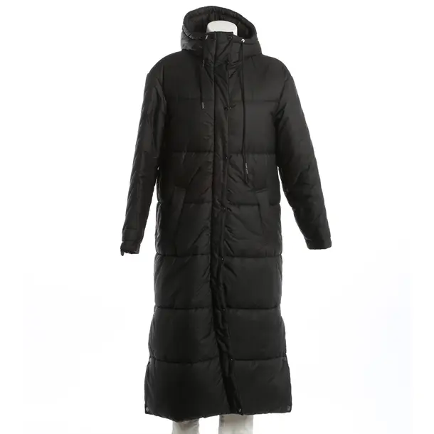 Wintermantel, in Schwarz, Polyester, Off-White