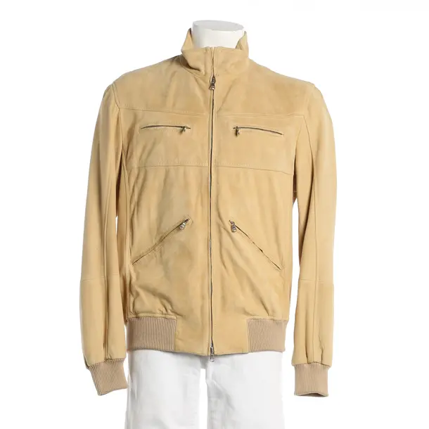 Leather Jacket, in Light Brown, Leather, Brunello Cucinelli
