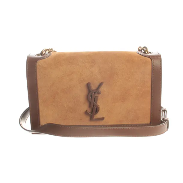 Schultertasche, in Hellbraun, Leder, Saint Laurent