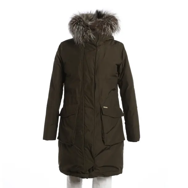 Winter Jacket, in Green, Cotton, Woolrich