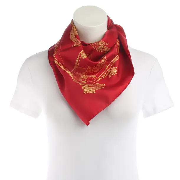 Shawl, in Red, Silk, Hermès