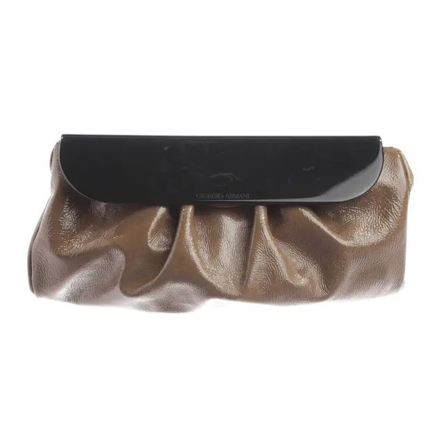 Clutch Bag, in Black, Leather, Giorgio Armani