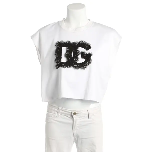 Top, in Weiß, Baumwolle, Dolce & Gabbana