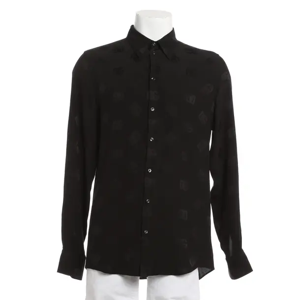 Shirt, in Black, Silk, Dolce & Gabbana