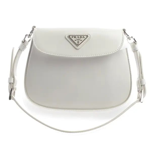 Shoulder Bag, in Cream, Leather, Prada