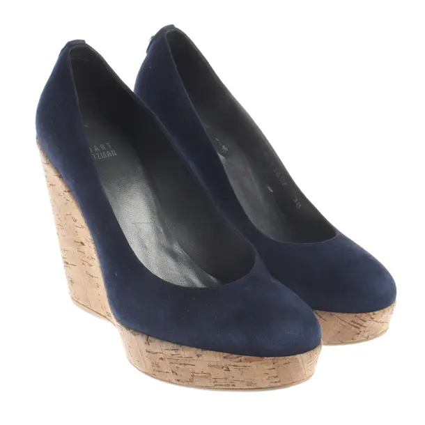 Wedges, in Navy, Stuart Weitzman