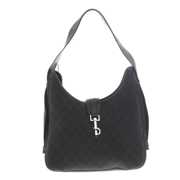 Schultertasche, in Schwarz, Baumwolle, Gucci