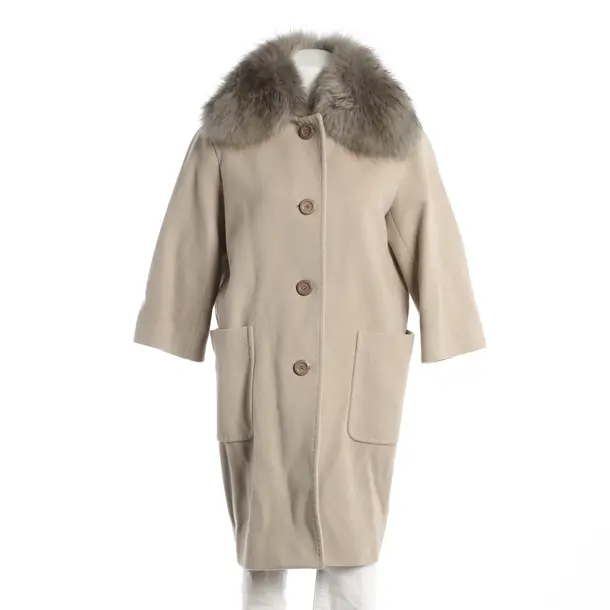 Wintermantel, in Hellgrau, Wolle, Herno