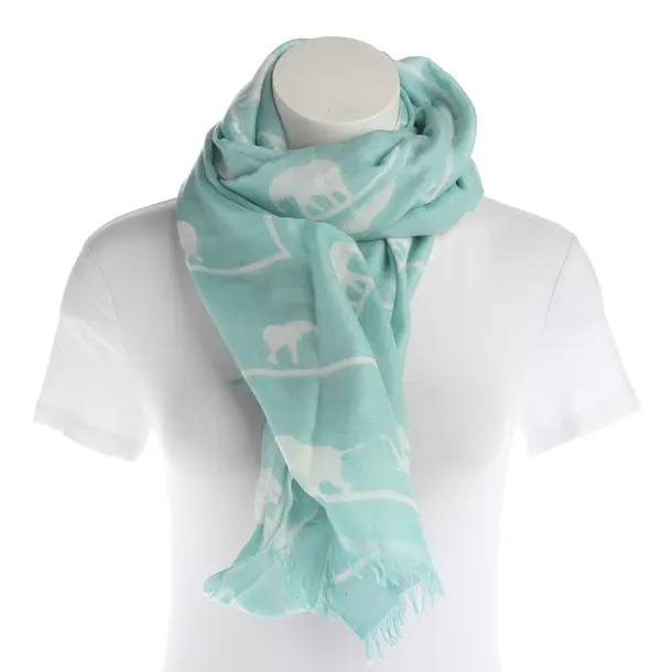 Shawl, in Turquoise, Cashmere, Hemisphere