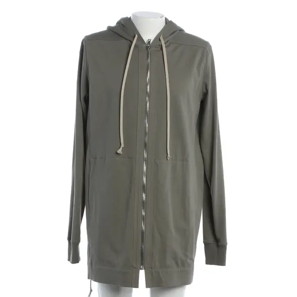Zip-Up Hoodie, in Gray, Cotton, Rick Owens