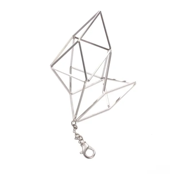 Keyring, in Silver, Metal (metallic, metallised), Rick Owens