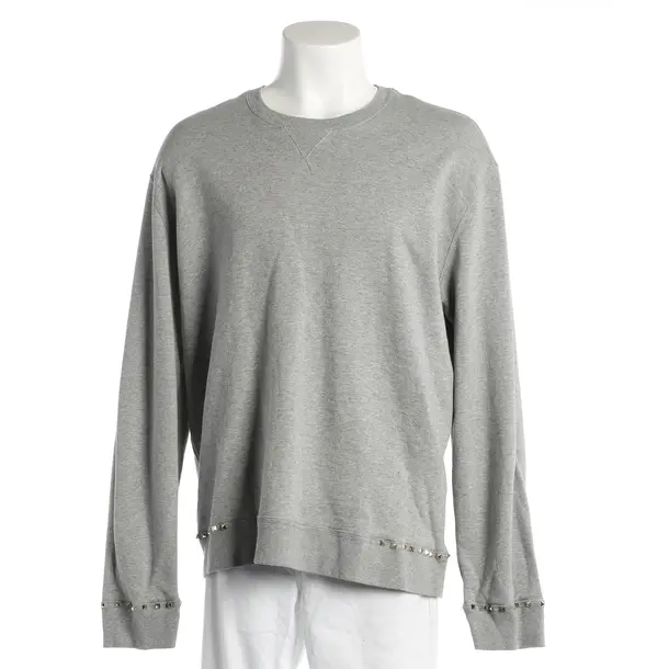 Sweatshirt, in Hellgrau, Baumwolle, Valentino