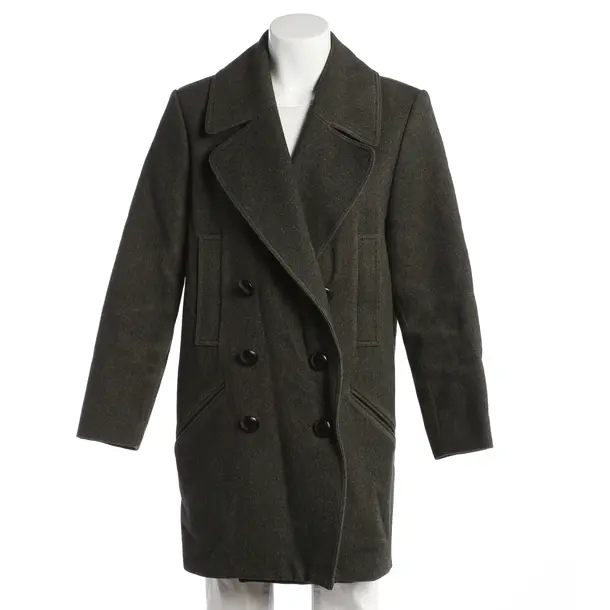 Übergangsmantel, in Dunkelgrün, Wolle, Isabel Marant